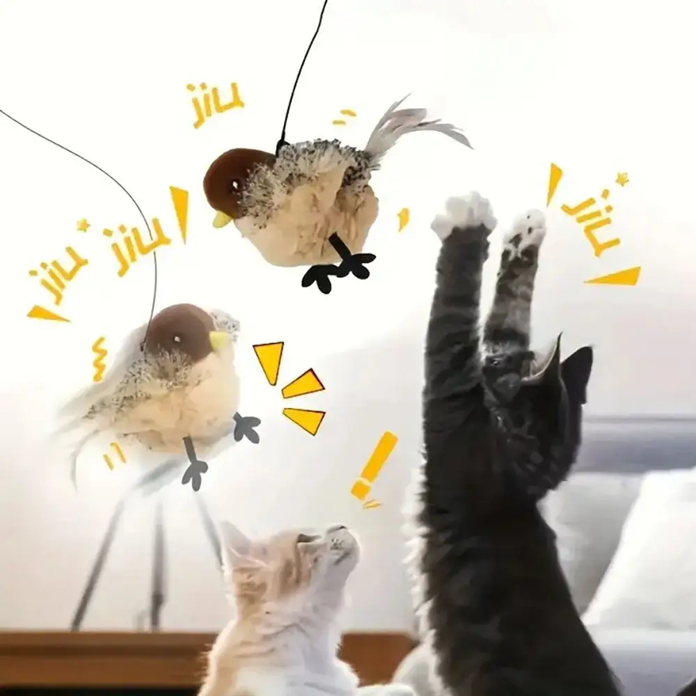 Інтерактивна іграшка «Пташка» для котів з USB зарядкою - мініатюра 4