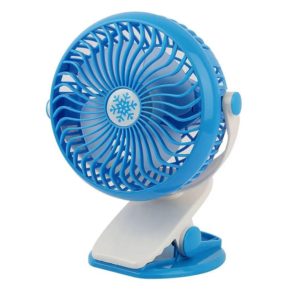 Вентилятор Міні USB з прищіпкою Mini fan LY-582 • Портативний настільний вентилятор з акумулятором і кріпленням