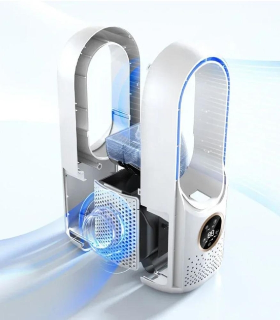 Безлопатевий вентилятор з зволожувачем і підсвіткою Smart Air Multiplier LY-939 - мініатюра 2