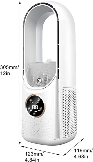 Безлопатевий вентилятор з зволожувачем і підсвіткою Smart Air Multiplier LY-939 - мініатюра 3