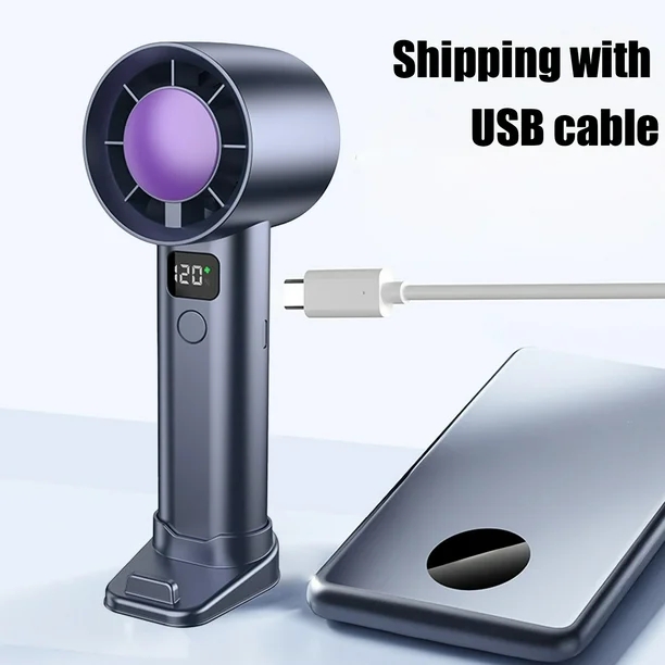 Ручний вентилятор з дисплеєм і регулюванням швидкості Violent Turbo - мініатюра 2