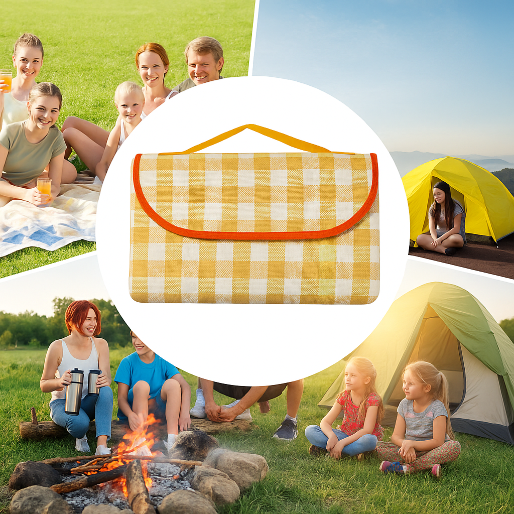Складаний водонепроникний килимок для пікніка 150х100 см - мініатюра 6