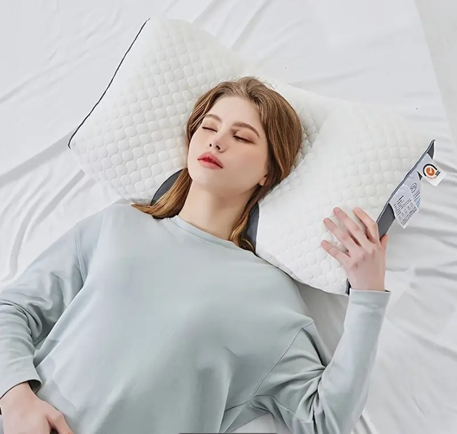 Анатомічна ортопедична подушка для сну Neck Support Massage Pillow - мініатюра 5