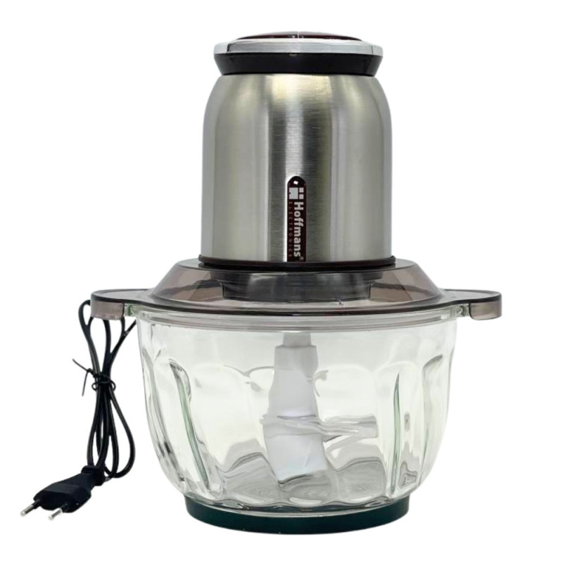 Скляний подрібнювач Hoffmans HM-8843 • 2 л 1200Вт універсальний кухонний чоппер