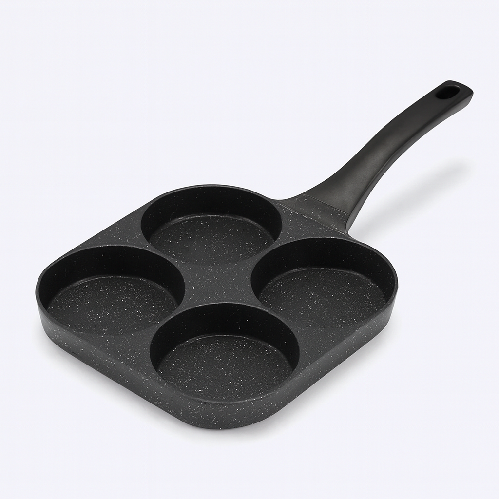 Порційна сковорода з антипригарним покриттям 4 в 1 • Універсальна сковорідка для приготування кількох страв одночасно