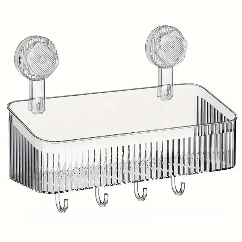 Стильний пластиковий одношаровий органайзер-полиця для ванної LY-929 - мініатюра 2