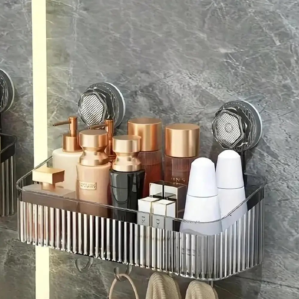Стильний пластиковий одношаровий органайзер-полиця для ванної LY-929 - мініатюра 3