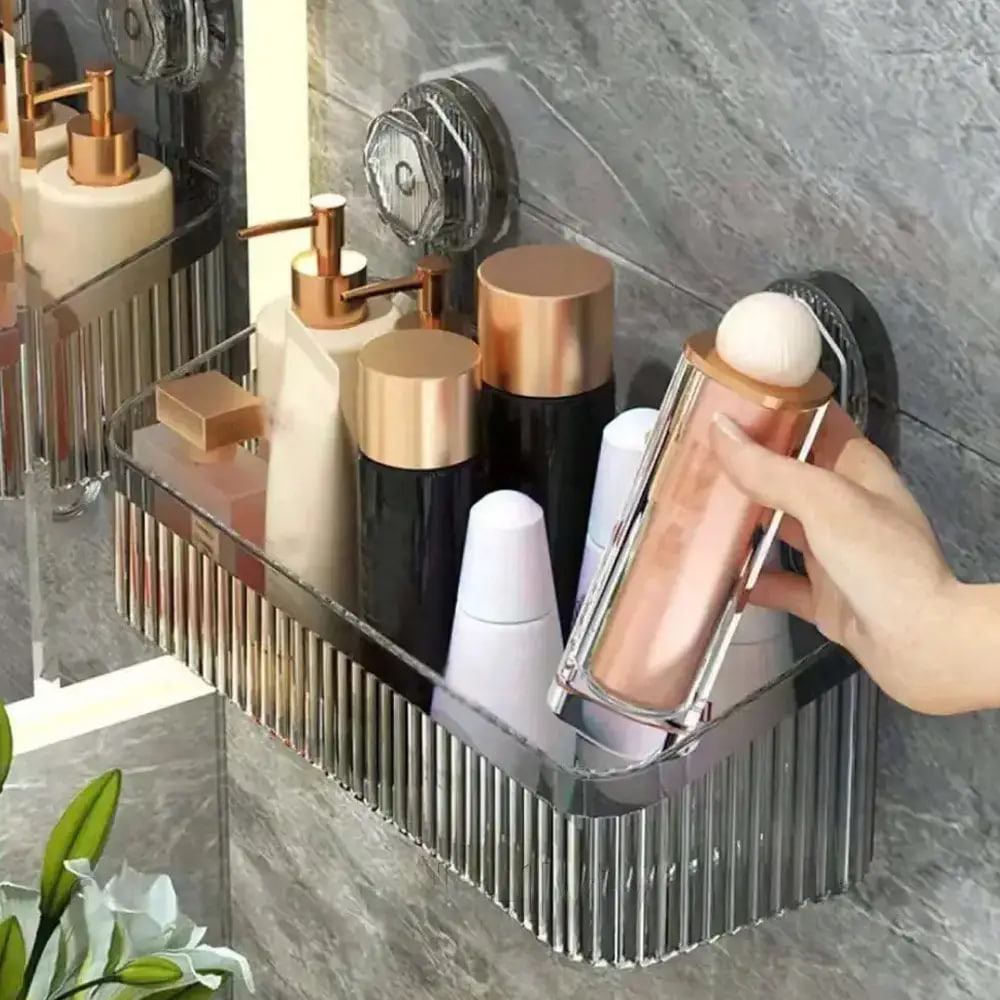 Стильний пластиковий одношаровий органайзер-полиця для ванної LY-929 - мініатюра 4