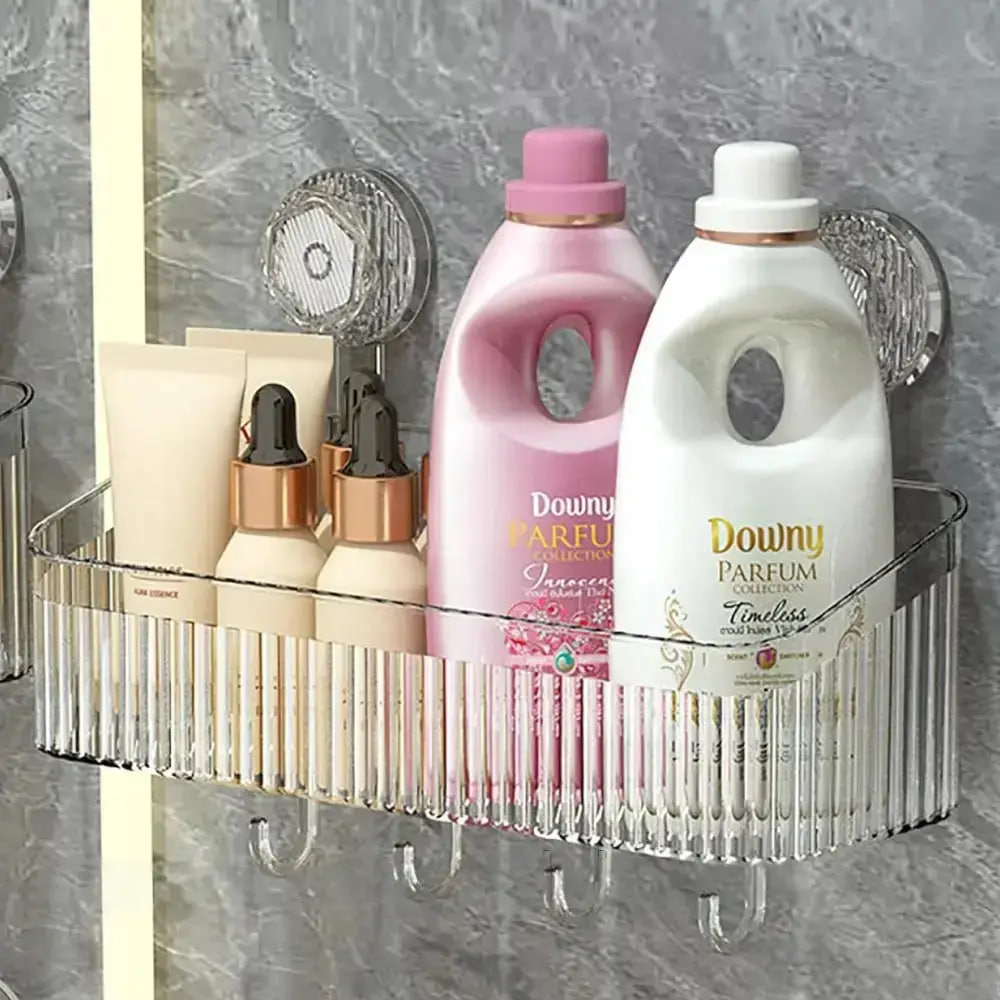 Стильний пластиковий одношаровий органайзер-полиця для ванної LY-929 - мініатюра 7