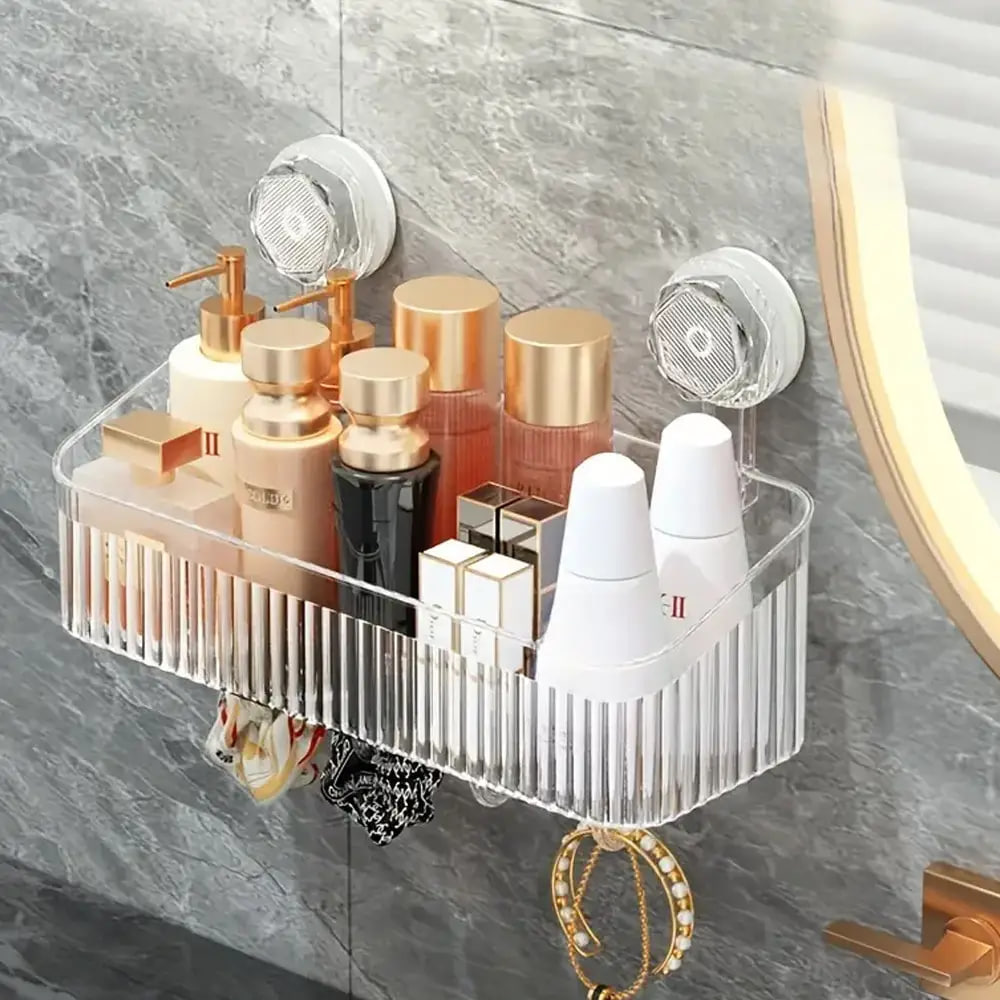 Стильний пластиковий одношаровий органайзер-полиця для ванної LY-929 - мініатюра 8