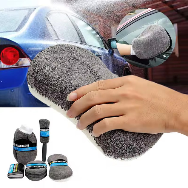Набір рушників із мікрофібри 9 в 1 для миття автомобіля - мініатюра 3