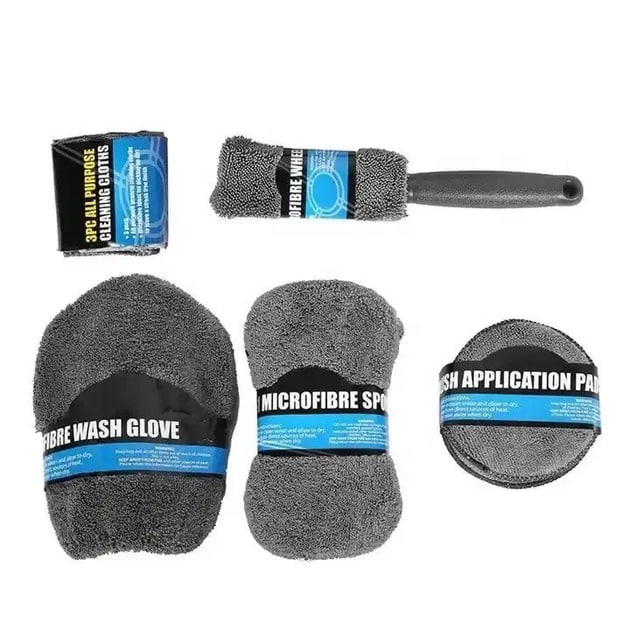 Набір рушників із мікрофібри 9 в 1 для миття автомобіля - мініатюра 8