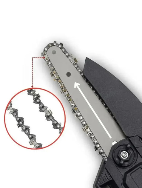 Мініпила Mini Electric Chain Saw1 48V у кейсі з 2 акумуляторами - мініатюра 3