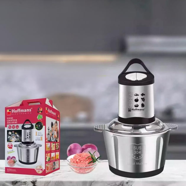 Електричний подрібнювач Hoffmans Electronics НМ-8840 з металевою чашею 2л - мініатюра 4
