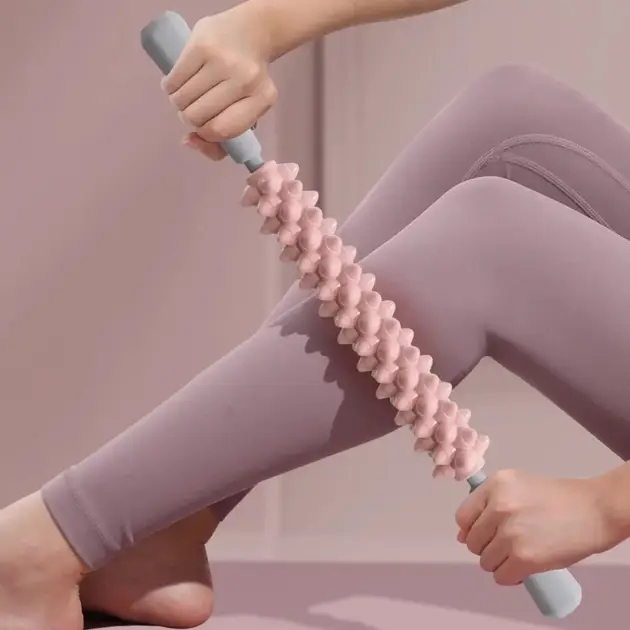 Антицелюлітний масажер для тіла LY-1001 • Роликова скалка лімфодренажна з ручками