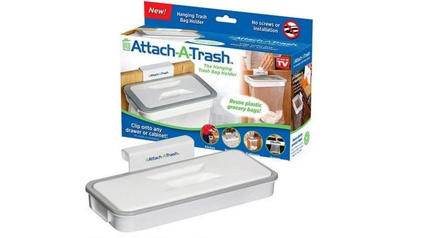 Навісний тримач для сміттєвих пакетів Attach-A-Trash • Підвісний каркас для пакетів для сміття