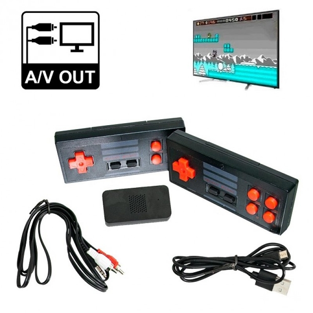 Ігрова приставка ZB-823 з бездротовими джойстиками N-22 • Компактна приставка з класичними іграми та підтримкою HDMI