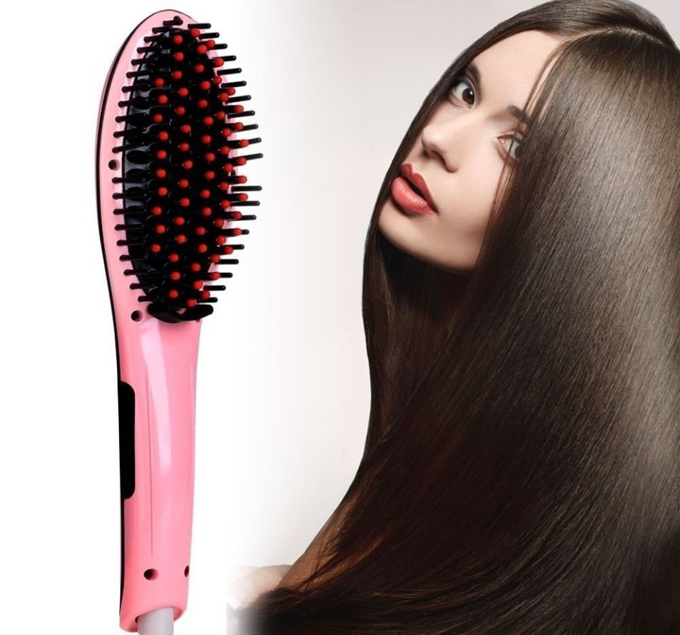 Електрична щітка - випрямляч волосся FAST HAIR STRAIGHTENER HQT-906 з функцією іонізації