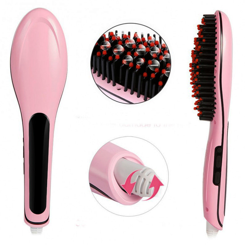 Електрична щітка - випрямляч волосся FAST HAIR STRAIGHTENER HQT-906 з функцією іонізації - мініатюра 3