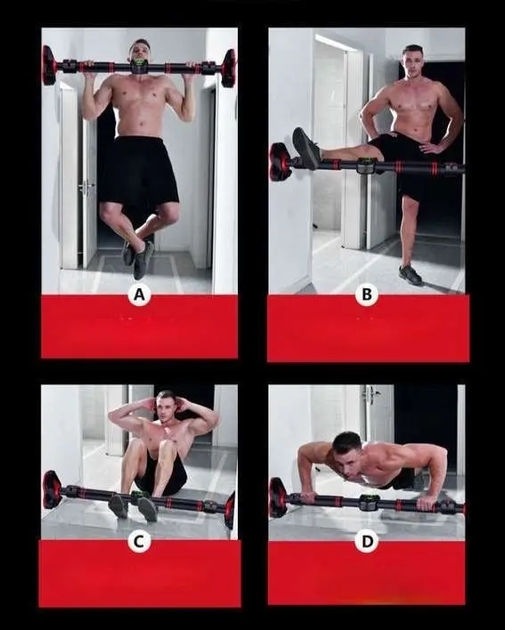 Турник раздвижной для подтягивания (+кольца) - мініатюра 4