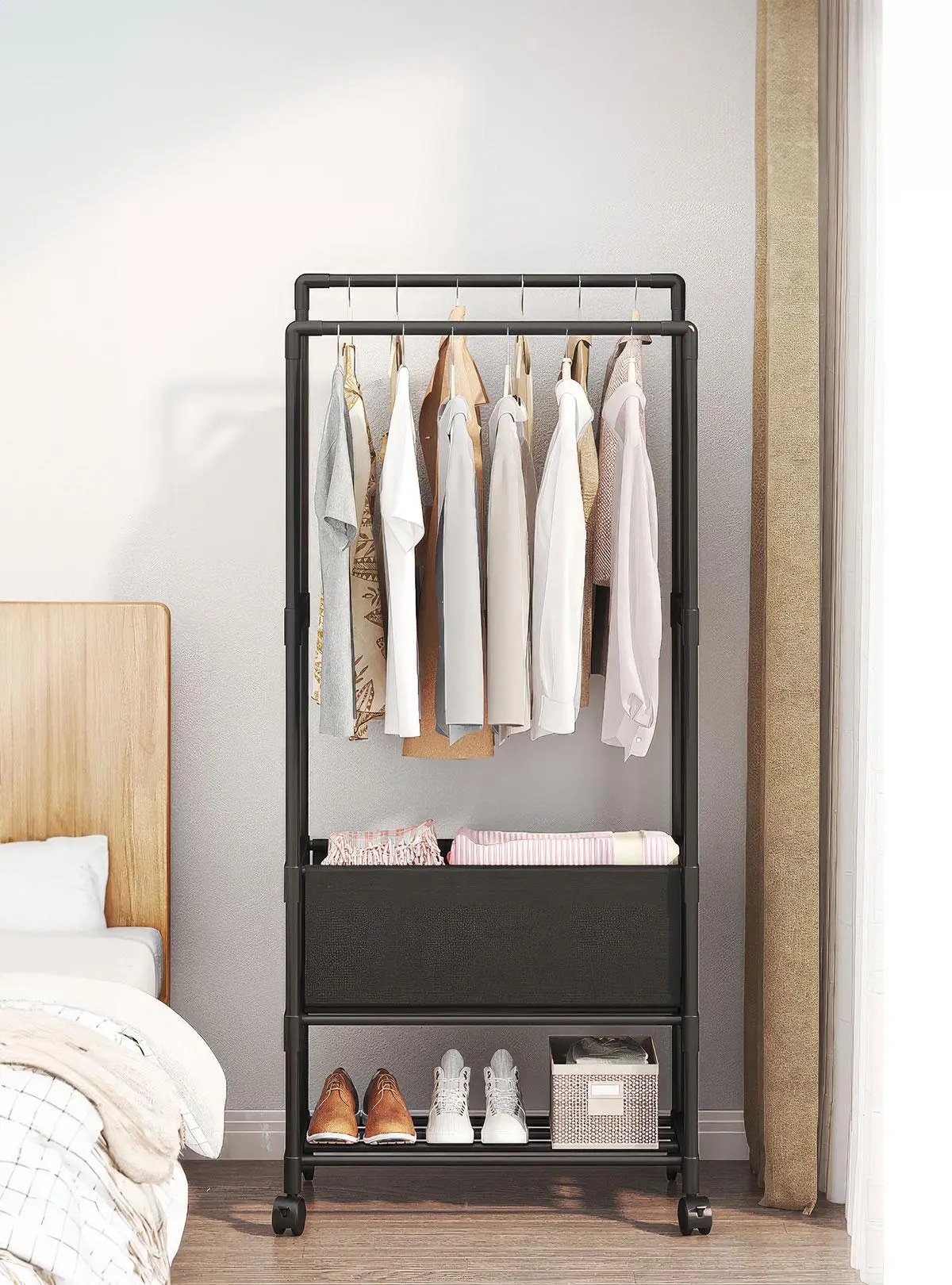 Стійка-вішалка на колесах для речей та взуття YH9918-3A - мініатюра 3