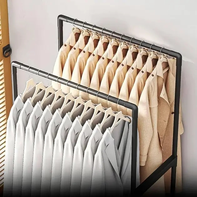 Cтойка-вішалка на коліщатках для речей та взуття (YH9918-1) - мініатюра 3