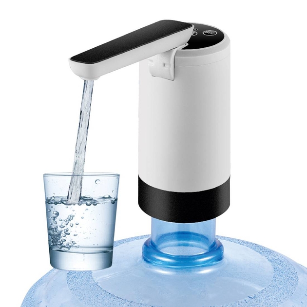 Акумуляторна автоматична помпа для води • Електричний диспенсер на бутиль з 3 режимами та захистом від домашніх тварин