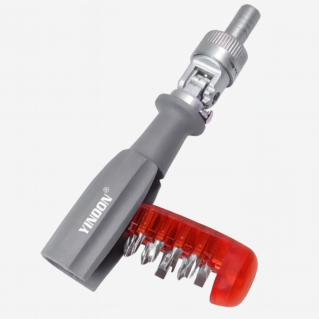 Викрутка 11 в 1 з храповим механізмом • Кутова багатофункціональна викрутка