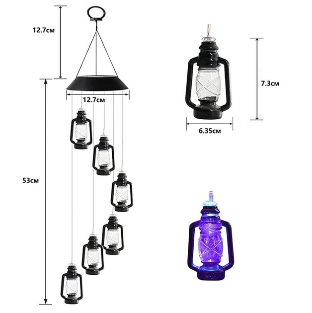 Світильник садовий Ліхтарі різнокольорові - мініатюра 4