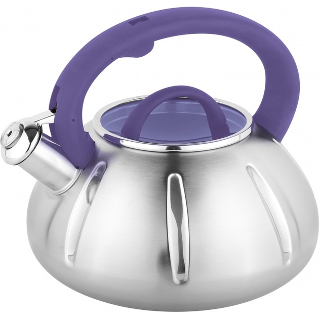 Чайник Unique UN-5303 3 л • Нержавіючий чайник з нейлоновою ручкою та свистком