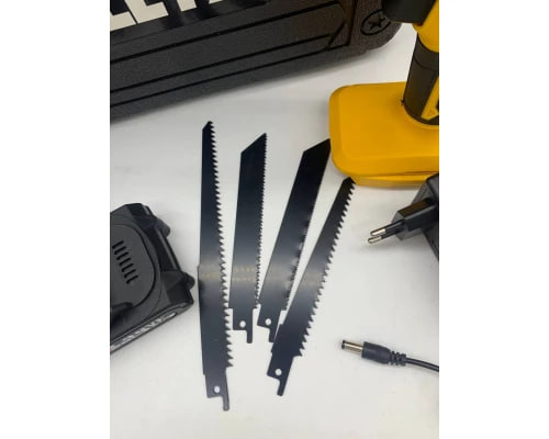 Сабельна пилка акумуляторна 48V з набором полотен і зарядкою в чемодані - мініатюра 4