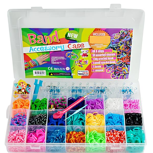 Набір резинок для плетіння браслетів NR-2 • Подарунковий набір резинок для дітей та дорослих