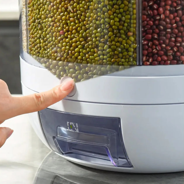 Органайзер для круп із 6 відділеннями та обертанням 360° - мініатюра 3