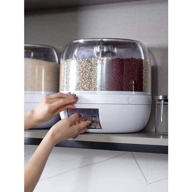 Органайзер для круп із 6 відділеннями та обертанням 360° - мініатюра 7