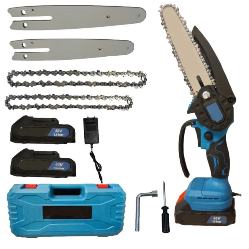 Акумуляторна ланцюгова пилка з 2 шинами Chain Saw 6 та 8 • Потужна міні-пила для дому та саду