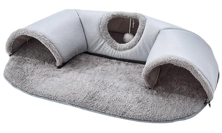 Ігровий тунельний килимок 2 в 1 Cat Bed • Інтерактивний килимок-тунель для котів