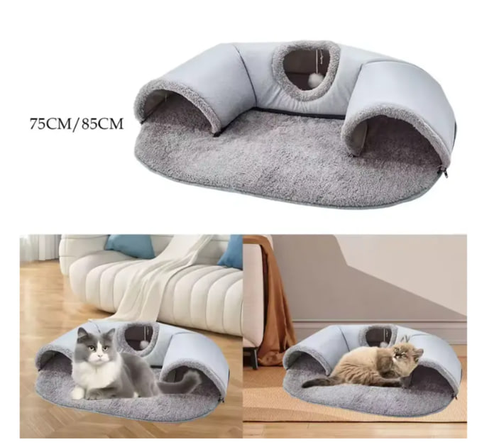 Ігровий тунельний килимок 2 в 1 Cat Bed - мініатюра 4