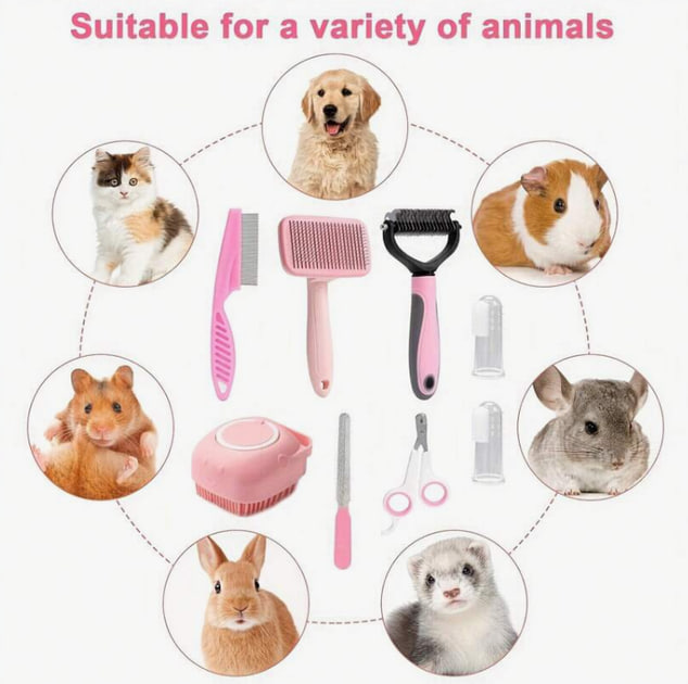 Набір інструментів для догляду за домашніми тваринами 6 в 1 - мініатюра 3