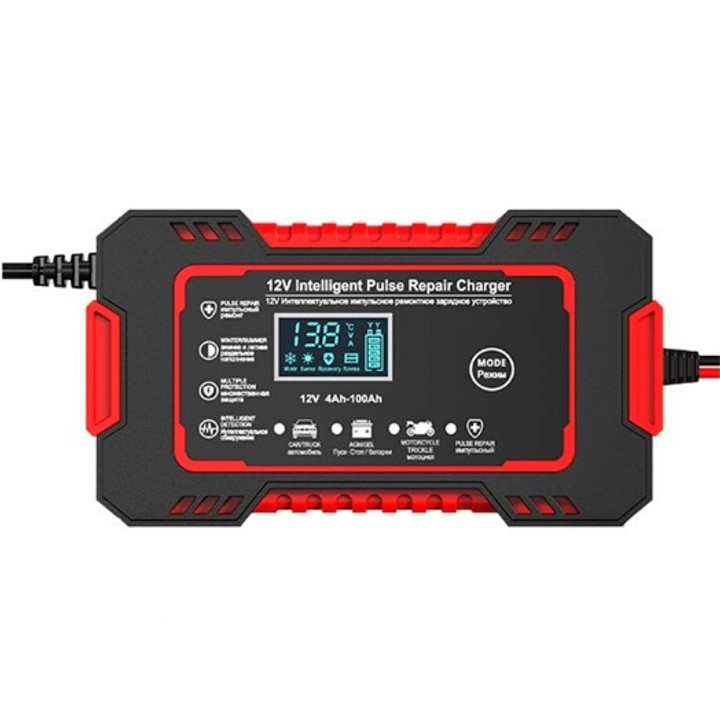 Інтелектуальний зарядний пристрій EAFC 12V 6A для авто і мото акумуляторів - мініатюра 3