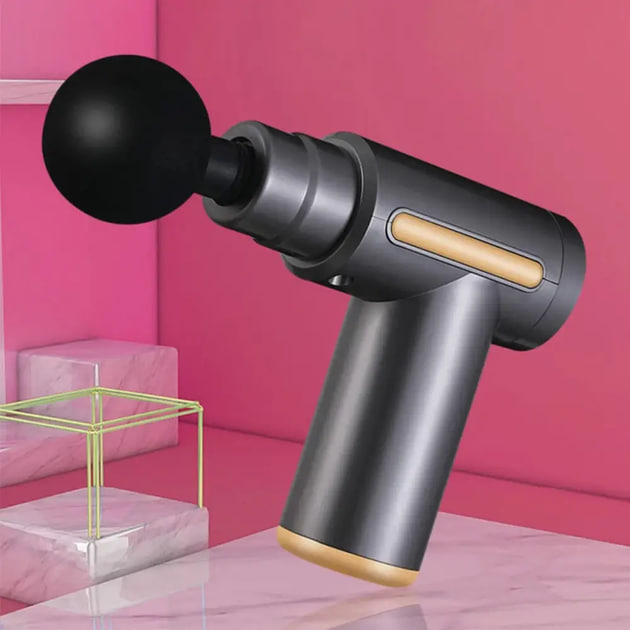 Перкусійний масажер для шиї голови та ніг Massage Gun XL-1011 - мініатюра 4