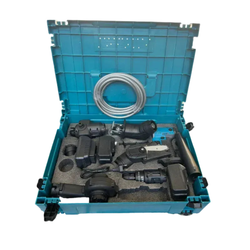 Набір акумуляторного інструменту 5 в 1 зі змінними насадками • Акумуляторний набір інструментів COMBO SET з кейсом