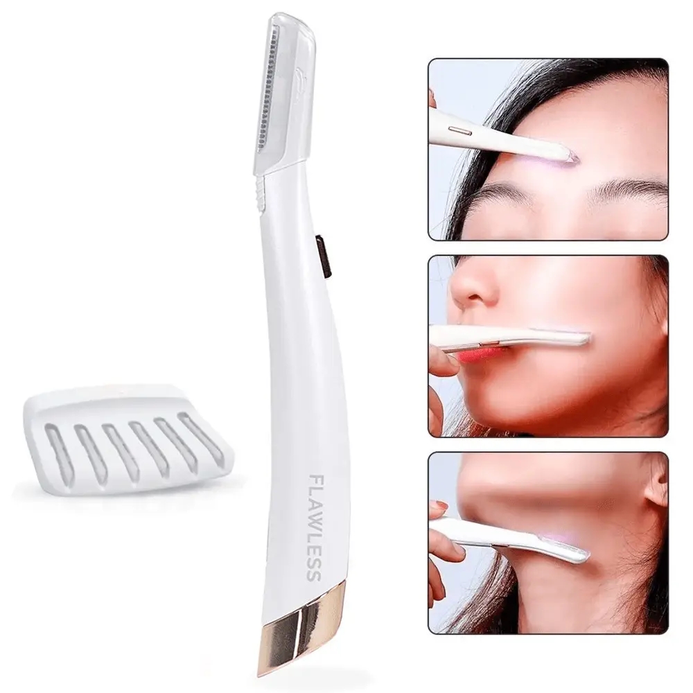 Портативний тріммер-епілятор для обличчя від батарейок Flawless Dermaplane - мініатюра 4