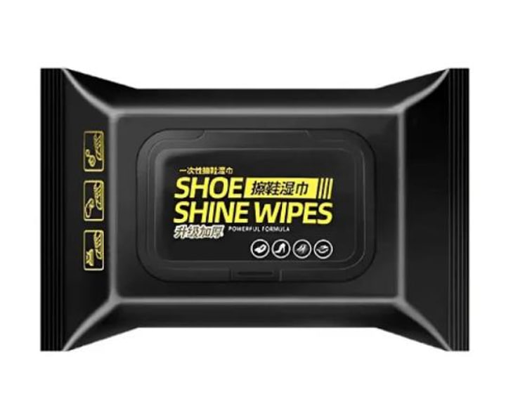 Вологі серветки Shoe Shine Wipes 80 шт • Серветки для догляду за взуттям