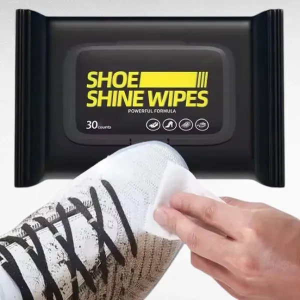 Вологі серветки Shoe Shine Wipes 80 шт - мініатюра 2