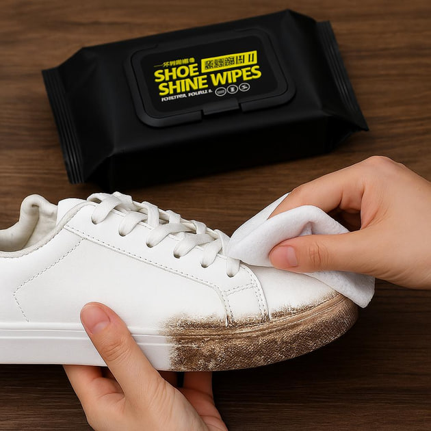 Вологі серветки Shoe Shine Wipes 80 шт - мініатюра 5