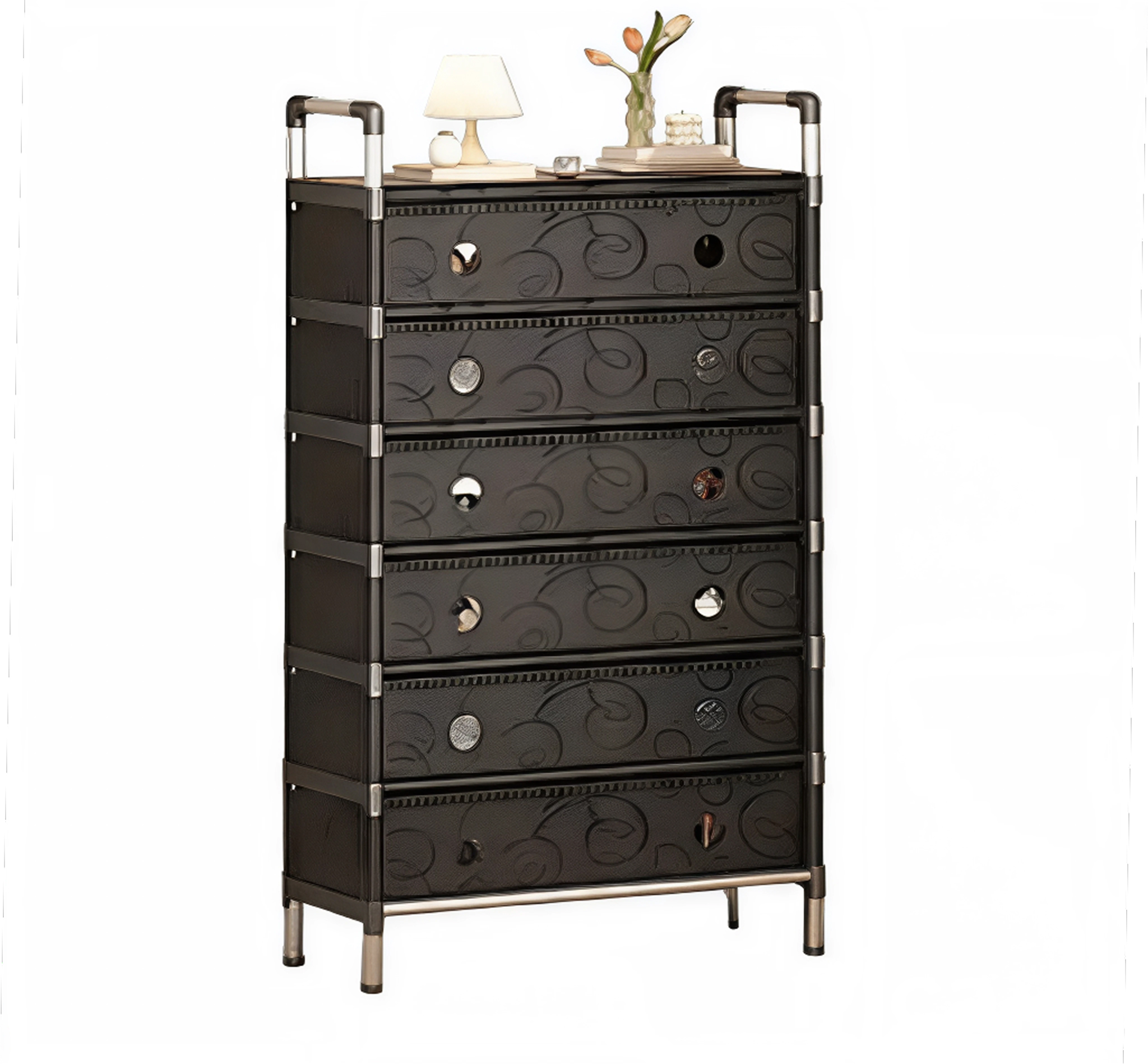 Металева полиця для взуття SKLM-32-6207H • Компактний органайзер для акуратного зберігання взуття