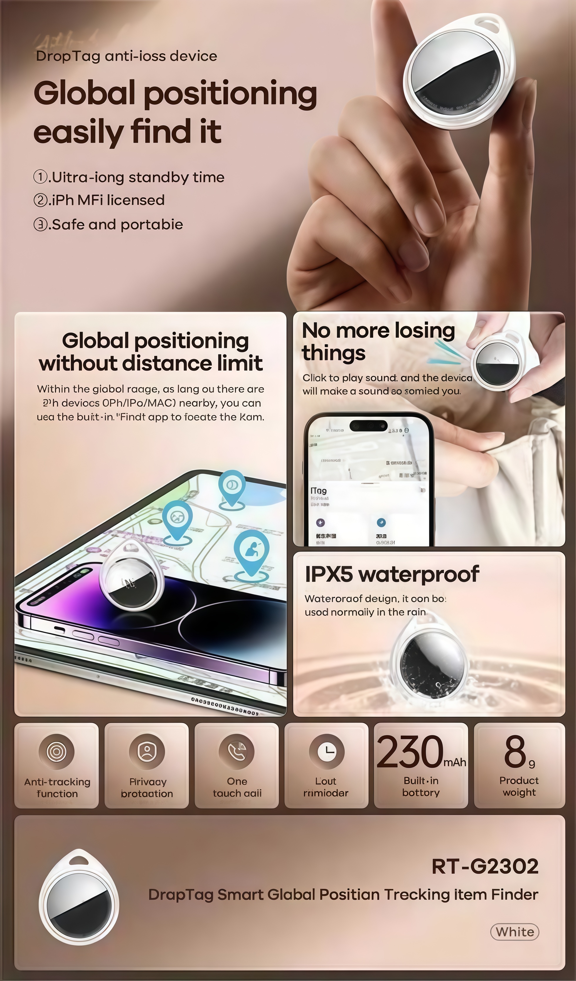 GPS-трекер Find My HUTHUR TAG - мініатюра 2