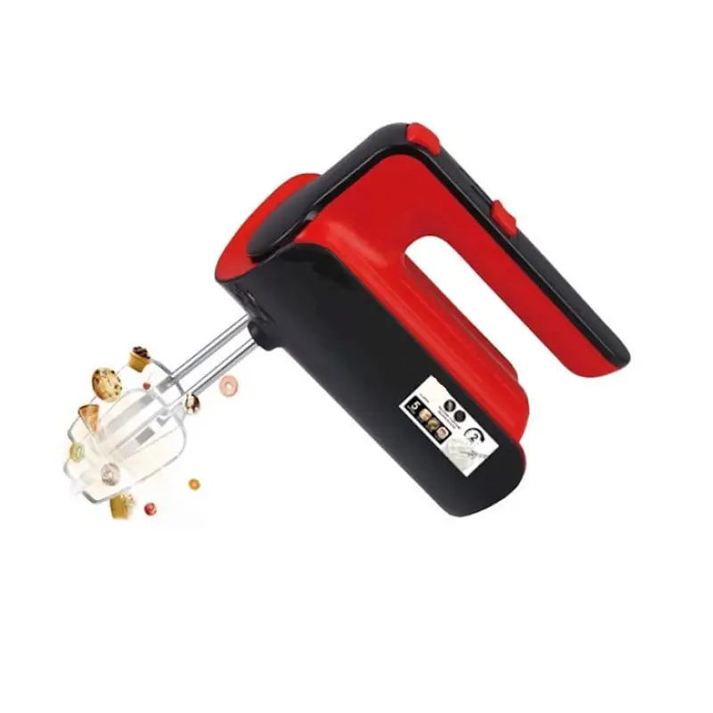 Ручний кухонний міксер Domotec R6653R з 5 швидкостями та турборежимом • Компактний міксер з насадками для замішування тіста 800 Вт