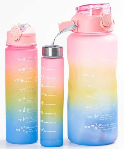 Набір пляшок для води 300+900+2000 мл - мініатюра 2