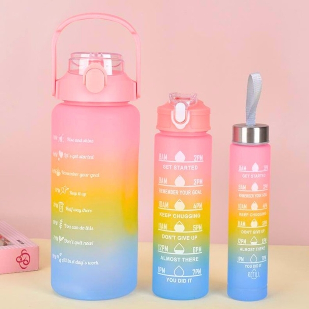 Набір пляшок для води 300+900+2000 мл - мініатюра 4